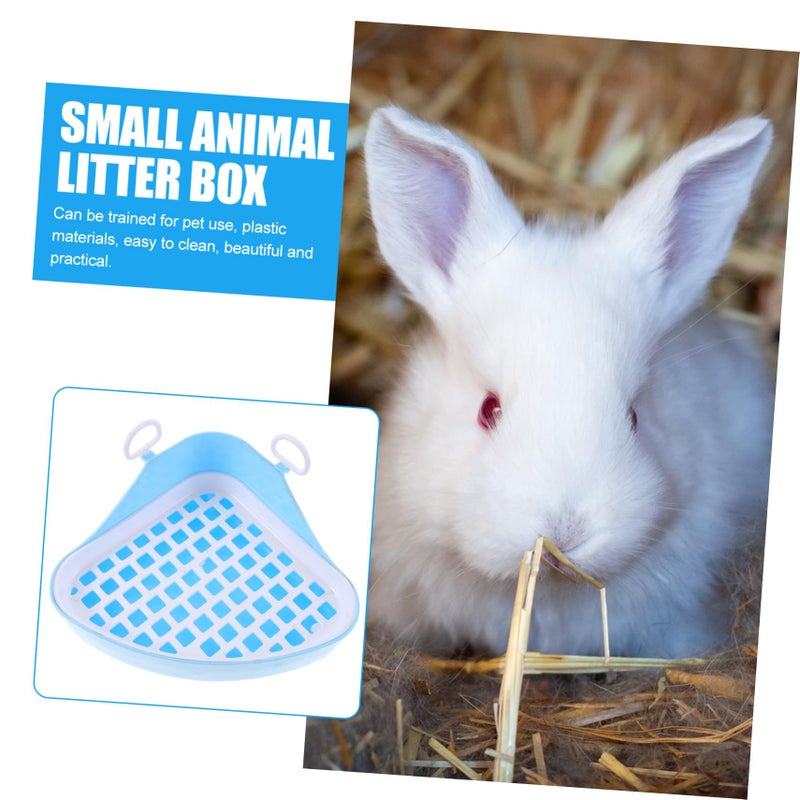 Small Animal Potty Training Toilet Seat Cage With Fleece Liner And Scooper For Rabbits Hamsters - Image 4
