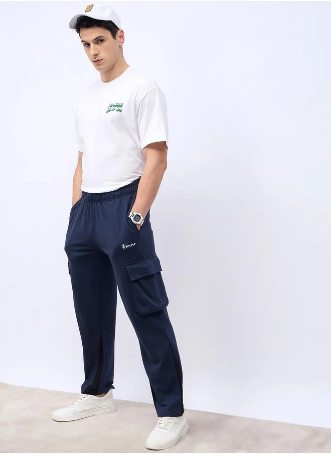 ستايلي Styli Contrast Panel Cargo Pocket Relaxed Fit Joggers