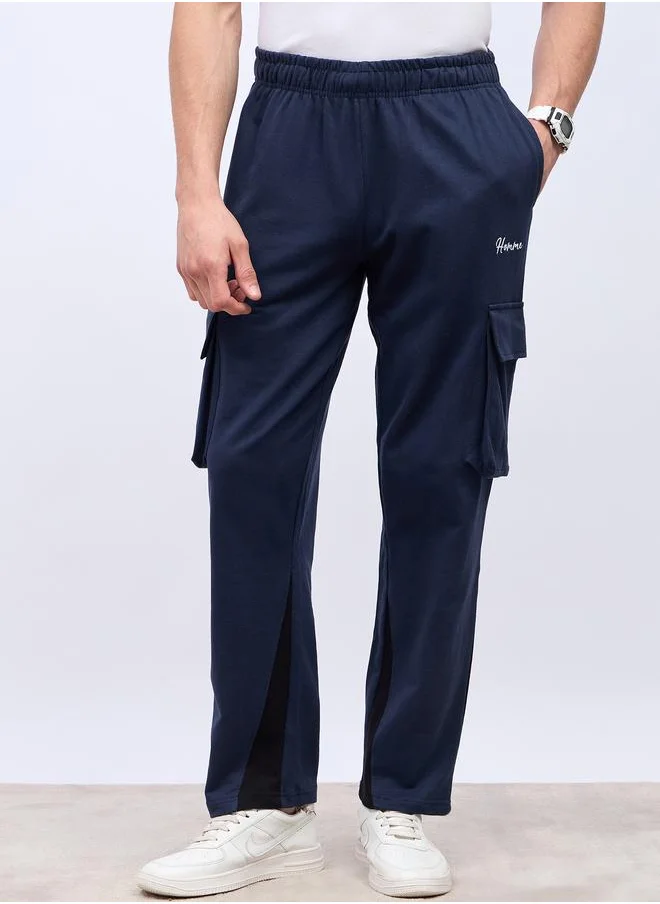 ستايلي Styli Contrast Panel Cargo Pocket Relaxed Fit Joggers