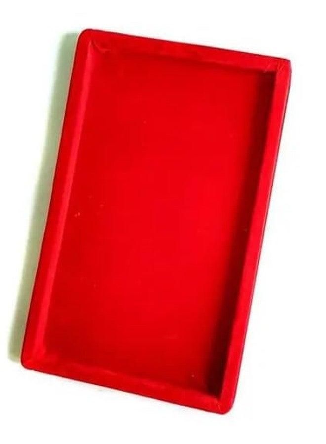 SENTONI Velvet Jewelry Tray, Grids Large Storage Tray 12 * 9 Bracelet Bangle Beads Display Combo (maroon-red-blue-combo, 12 * 9 size) - Image 5