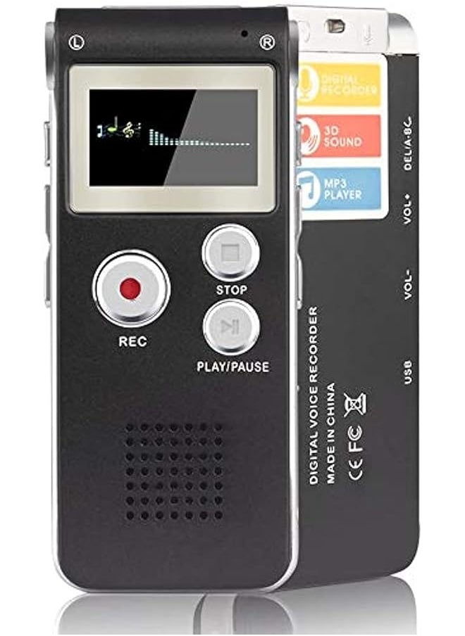 erorex Digital Voice Activated 16Gb Audio Recorder Mini Portable Tape Dictaphone With Playback Usb Mp3  - Image 1