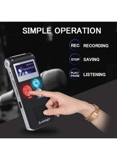 erorex Digital Voice Activated 16Gb Audio Recorder Mini Portable Tape Dictaphone With Playback Usb Mp3  - Image 3
