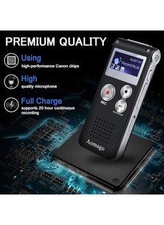 erorex Digital Voice Activated 16Gb Audio Recorder Mini Portable Tape Dictaphone With Playback Usb Mp3  - Image 2