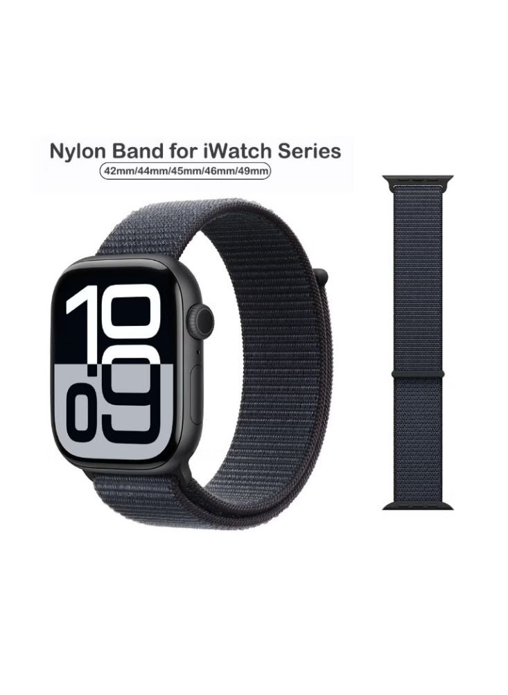 ووتش سوار نايلون لساعة آي ووتش – حزام قابل للتعديل ومتين (٤٢-٤٩ مم) - Image 1