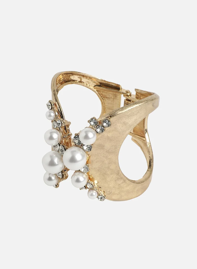SOHI Pearl Drop Symphony Statement Artificial Bracelet Jewellery