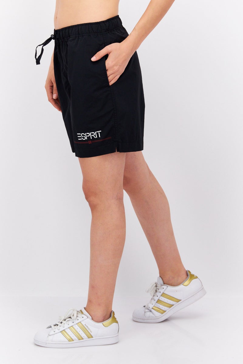 ESPRIT Women Brand Logo Basic Shorts, Black - Image 4