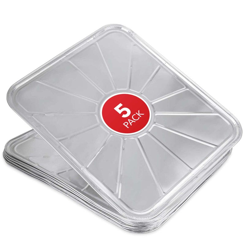 Stock Your Home Disposable Foil Oven Liners 5 Pack Aluminum Foil Oven Liners for Bottom of Electric Oven  Gas Oven Reusable Oven Drip Pan Tray for Cooking  Baking Disposable Baking Mats  Stock Your Home 