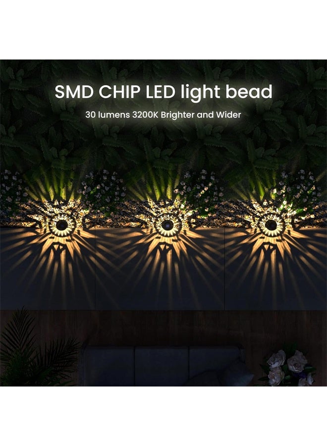 DUNISO 6 Packs Outdoor Solar Lights, Solar Garden Lights, Automatic Solar Lamp,Waterproof IP65 ， Easy to Install， for Garden, Pathway, Patio, Walkway, Lawn Home，Warm White - Image 5
