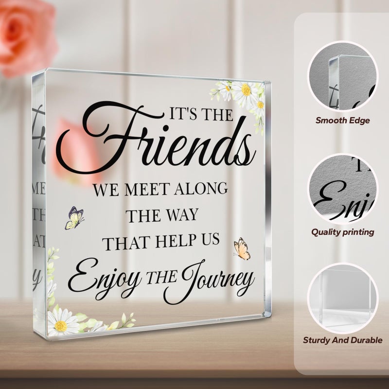 BeneCharm Gifts for Friends, Best Friend Birthday Gifts for Women, Friendship Gifts for Women, Bestie Gifts, Best Friend Appreciation Acrylic Decor Plaque - Image 5