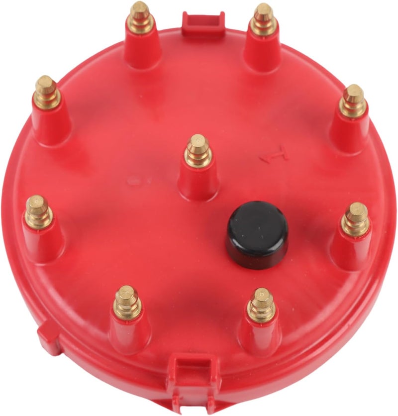 Ignition Distributor Cap Rotor Kit DC12V, Brass Terminals, Screw In, Replacement for E - 150 E - 250 - High Spark Output, Anti Crack Thermoplastic, Durable Engine Performance (Red) - Image 5