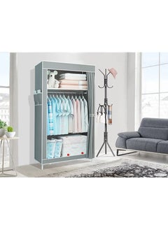 XiuWoo Portable Fabric Nonwoven Wardrobe Storage Closet Organizer With Hanging Rod 70*45*150cm  - Image 2