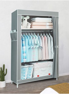 XiuWoo Portable Fabric Nonwoven Wardrobe Storage Closet Organizer With Hanging Rod 70*45*150cm  - Image 5