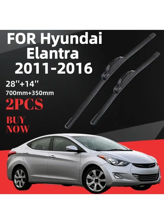 Premium All Weather Windshield Wiper Blades 28 And 14 Inches For Hyundai Elantra 2011 2016 - Image 1