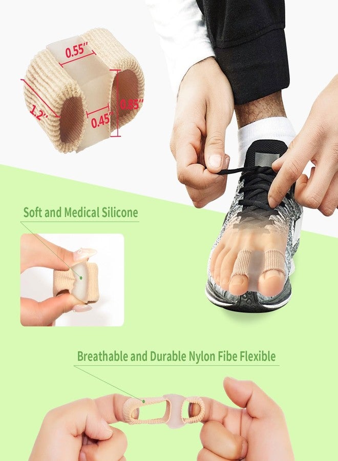 Niupiour Gel Bunion Toe Separators W/Fabric Lining for Big Toe, Silicone Toe Spacers Bunion Correctors for Overlapping Toe, Breathable Toe Corrector Protector for Women and Men, Relieve Foot Pain - Image 2