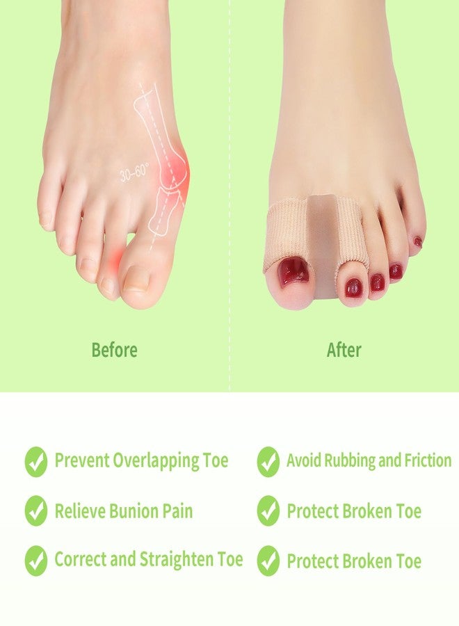 Niupiour Gel Bunion Toe Separators W/Fabric Lining for Big Toe, Silicone Toe Spacers Bunion Correctors for Overlapping Toe, Breathable Toe Corrector Protector for Women and Men, Relieve Foot Pain - Image 3