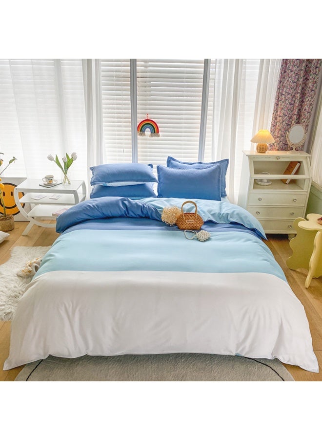 ZERIFAM 4 Piece Duvet Cover Set, Ultra Soft Microfiber Comforter Cover Set with Zipper Closur, Cotton Bedding Set with 2 Pillow Cases(200x230cm) - Image 1