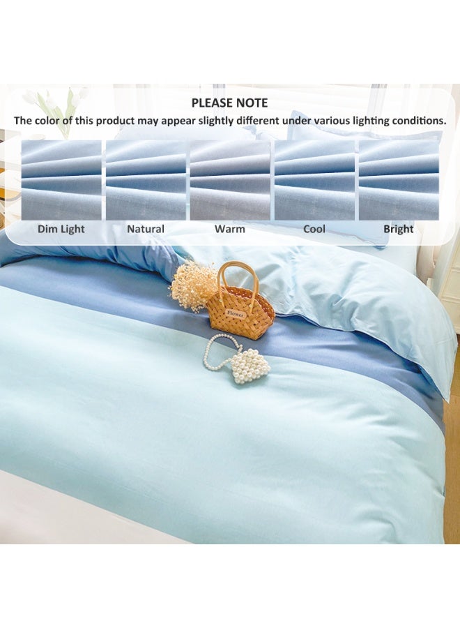 ZERIFAM 4 Piece Duvet Cover Set, Ultra Soft Microfiber Comforter Cover Set with Zipper Closur, Cotton Bedding Set with 2 Pillow Cases(200x230cm) - Image 4