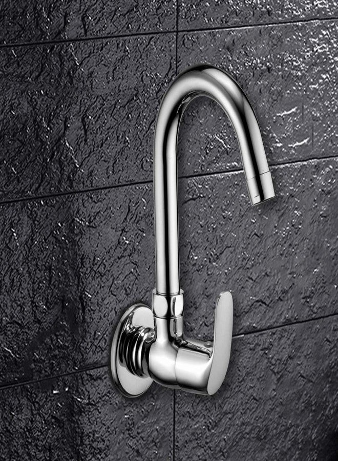 ALTON MTX3560 Brass, Sink Cock with Wall Flange, Chrome Finish - Image 2