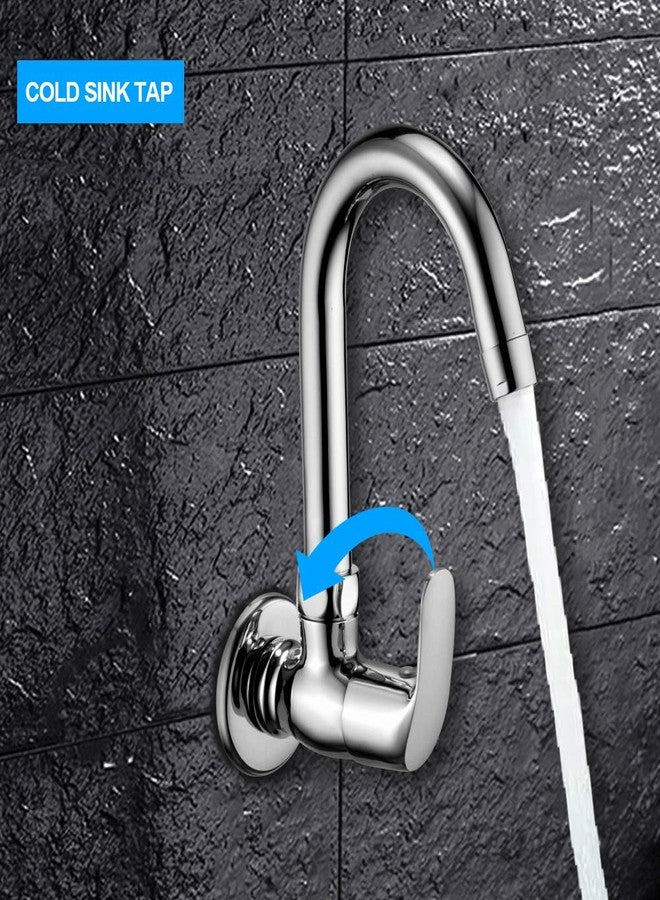 ALTON MTX3560 Brass, Sink Cock with Wall Flange, Chrome Finish - Image 1