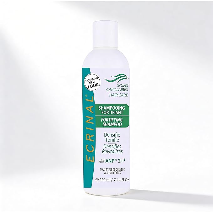 Ecrinal Sulfate-Free Fortifying Shampoo with ANP2+ for Strong, Shiny Hair Restores Volume, Suppleness, and Resistance to Dull, Weak, and Tired Hair Ideal for All Hair Types and Hair Loss - Image 1