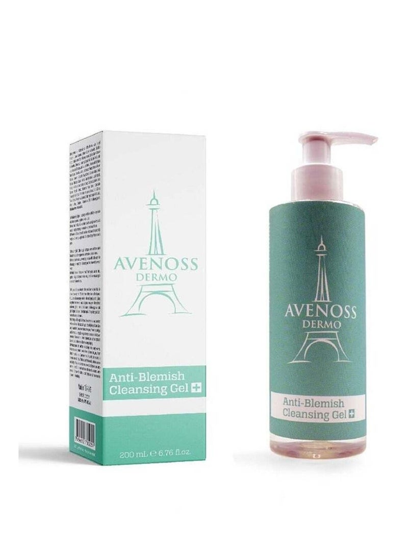 Avenoss Dermo Anti-Blemish Cleansing Gel with Triple Acids (Glycolic, Salicylic, Lactic) & Niacinamide - 200ml. - Image 2