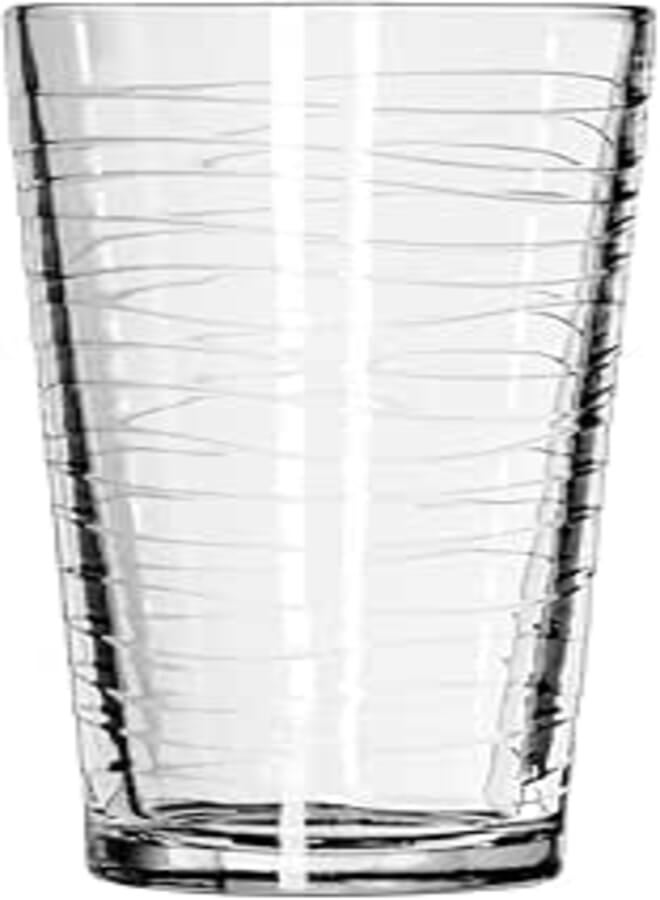 Libbey glassware 15646 casual cooler waves duratuff glass, 20 oz. (pack of 6)