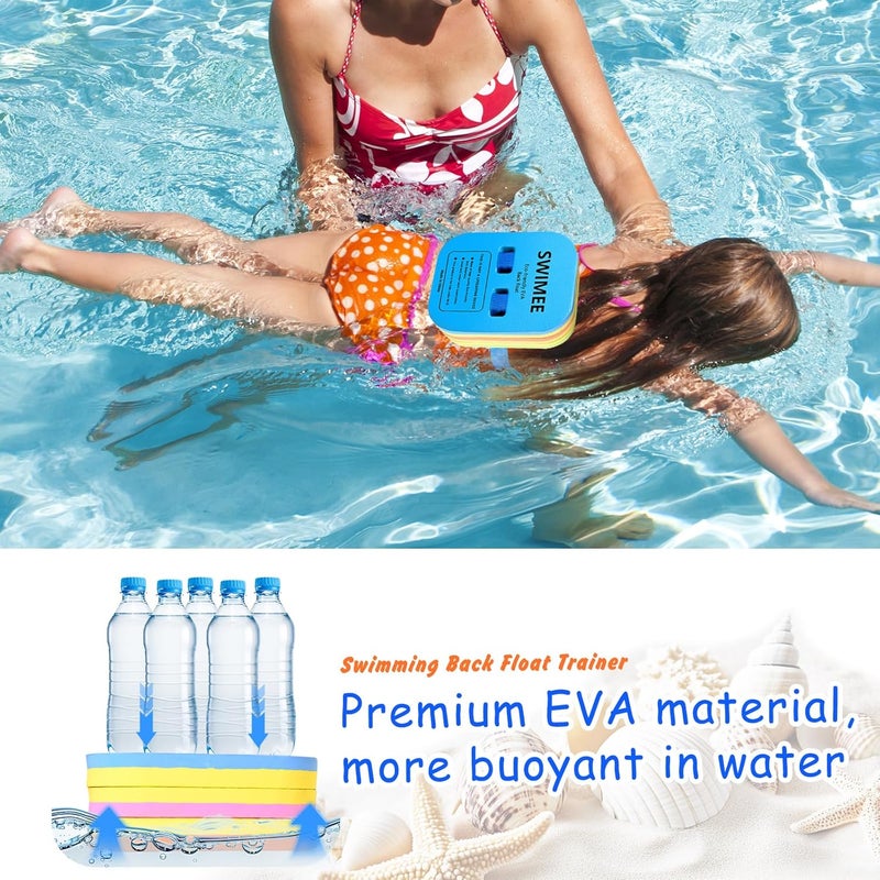 ISIMEE Back Float Safety Swim Trainer Swimming Bubble Belts Float Swim Training Aid for Beginners Swim Floaties for Kids Toddler Children Sport Pool Lesson - Image 3