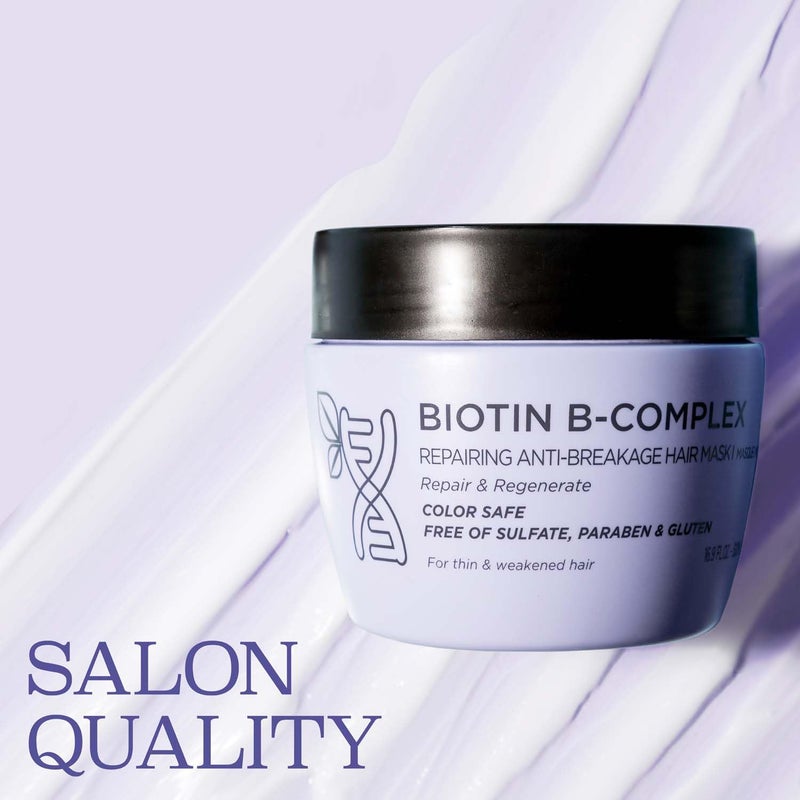 L LUSETA Luseta Biotin B-Complex Hair Mask for Hair Growth & Strengthener 16.9 Oz Deep Conditioning for Thinning Damaged Hair with Argan Caffein Oil - Image 2