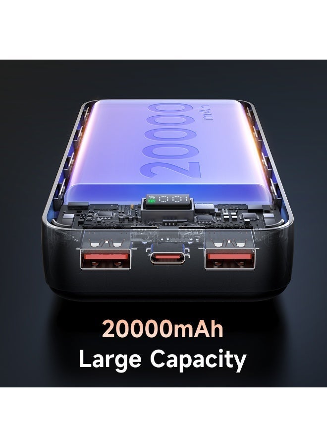 McDodo Power Bank 20000mAh, Large LED Display, 22.5W PD Fast Charging, 1 USB-C + 2 USB-A, PD3.0 QC3.0 VOOC, Charge 3 Devices, Black, MC-4230 - Image 2