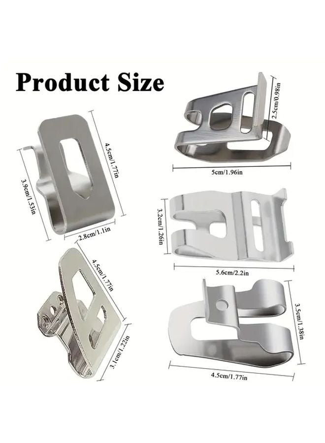 6 قطع خطافات حزام استبدال من الفولاذ المقاوم للصدأ لطقم أدوات الحفر من ديوالت - Image 3