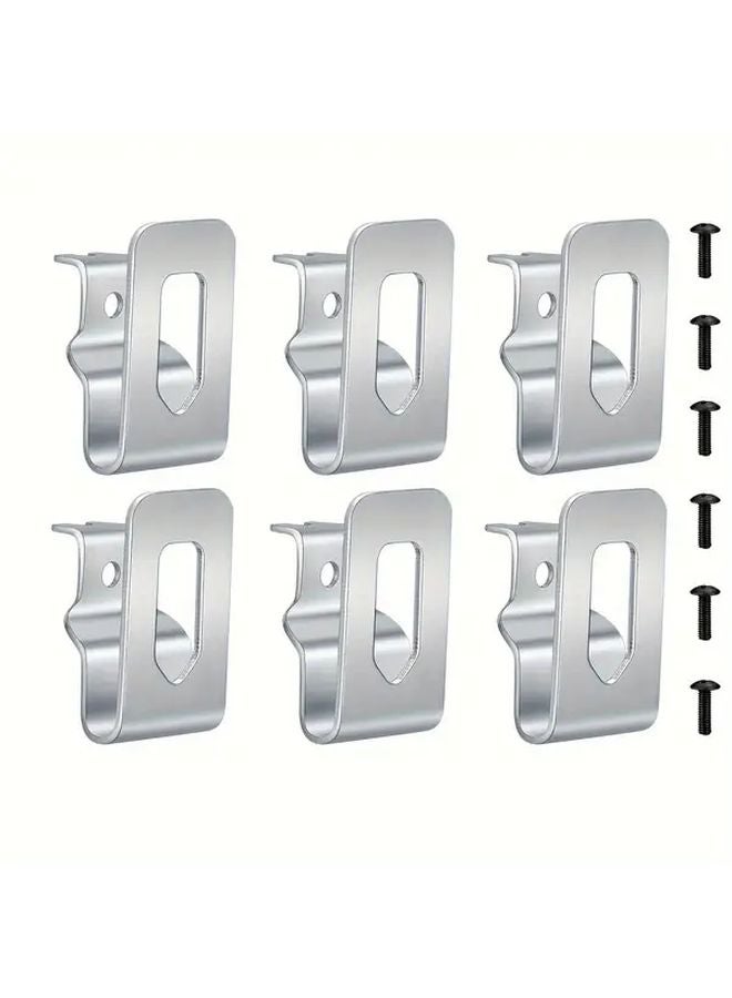 6 قطع خطافات حزام استبدال من الفولاذ المقاوم للصدأ لطقم أدوات الحفر من ديوالت - Image 1