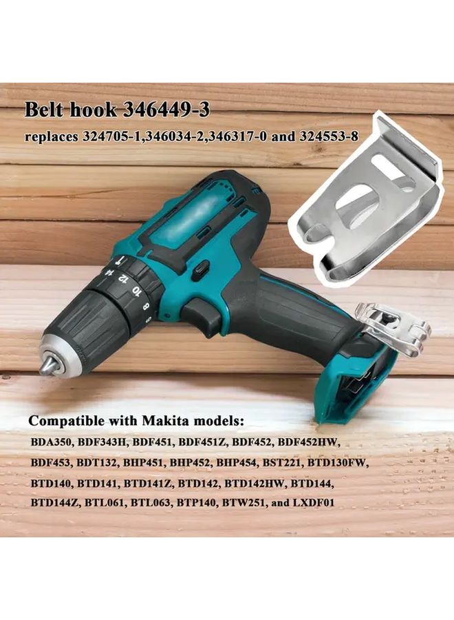 6 قطع خطافات حزام استبدال من الفولاذ المقاوم للصدأ لطقم أدوات الحفر من ديوالت - Image 5