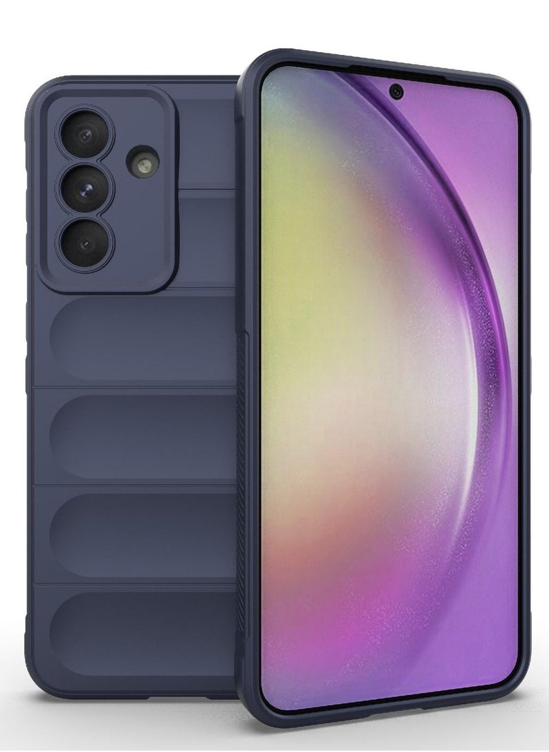 جراب موبايل ماجيك شيلد  سيليكون مضاد للصدمات وحمايه للكاميرا متوافق   Samsung Galaxy A56 (ازرق غامق)
