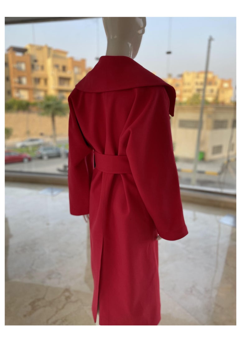 Generic - wool long coat for women winter warm woollen woman - Image 1