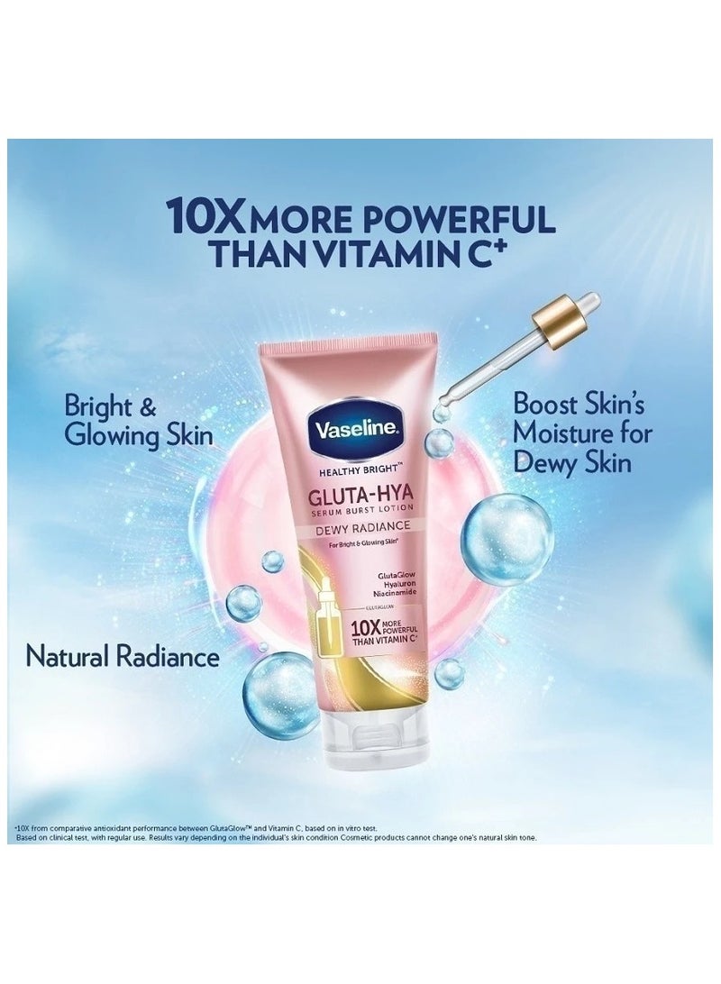 Vaseline Gluta-Hya Serum Burst Lotion Dewy Radiance 300ml (2 Packs) - Image 3