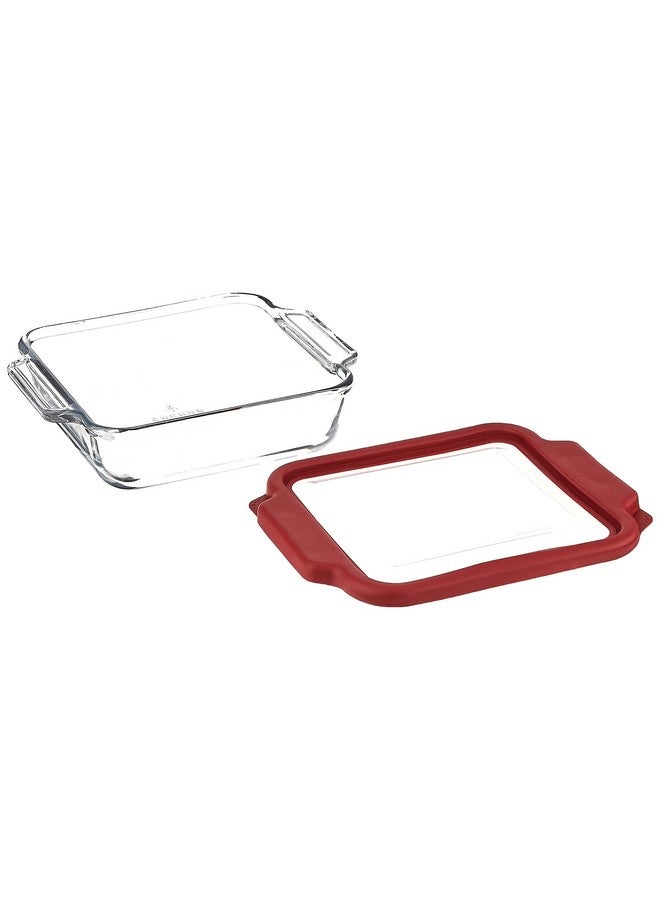 Anchor Hocking Glass Baking Dishes for Oven, 8 Inch Square Glass Cake Pan with TrueFit Cherry Lid - Image 3
