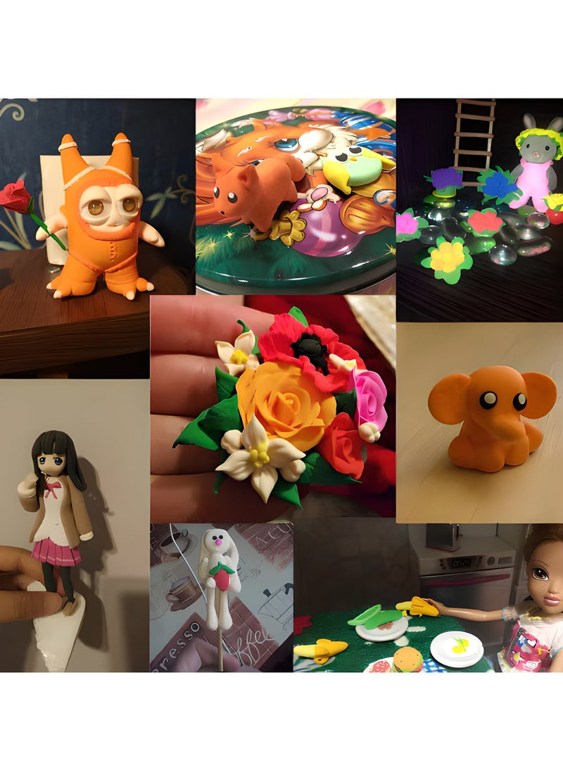 ليكسادا 36 قطعة من الطين المجفف بالهواء، طقم طين النمذجة السحري مع ملحقات أدوات الطين السحرية، طين ضغط الطين للبالغين وفن عجين اللعب، مناسب لهدايا أعياد الميلاد، هدايا السنة الجديدة، ألعاب تعليمية للأطفال، هدية للأطفال من سن 3 سنوات فأكثر (لون عشوائي) - Image 4