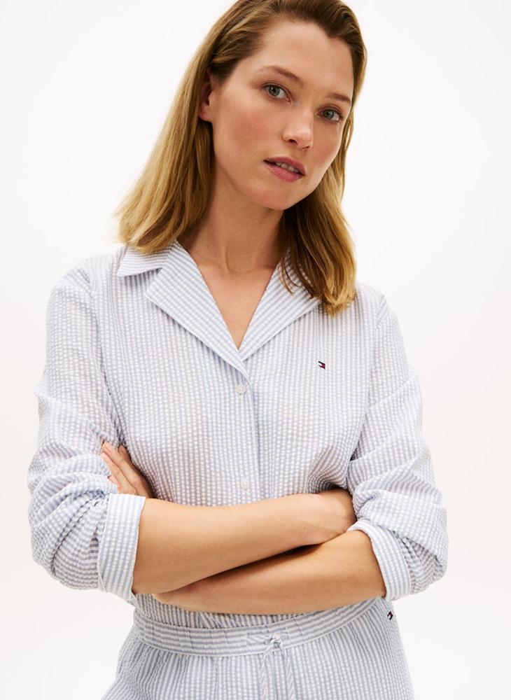TOMMY HILFIGER Essential Seersucker Pyjama Shirt - Image 3