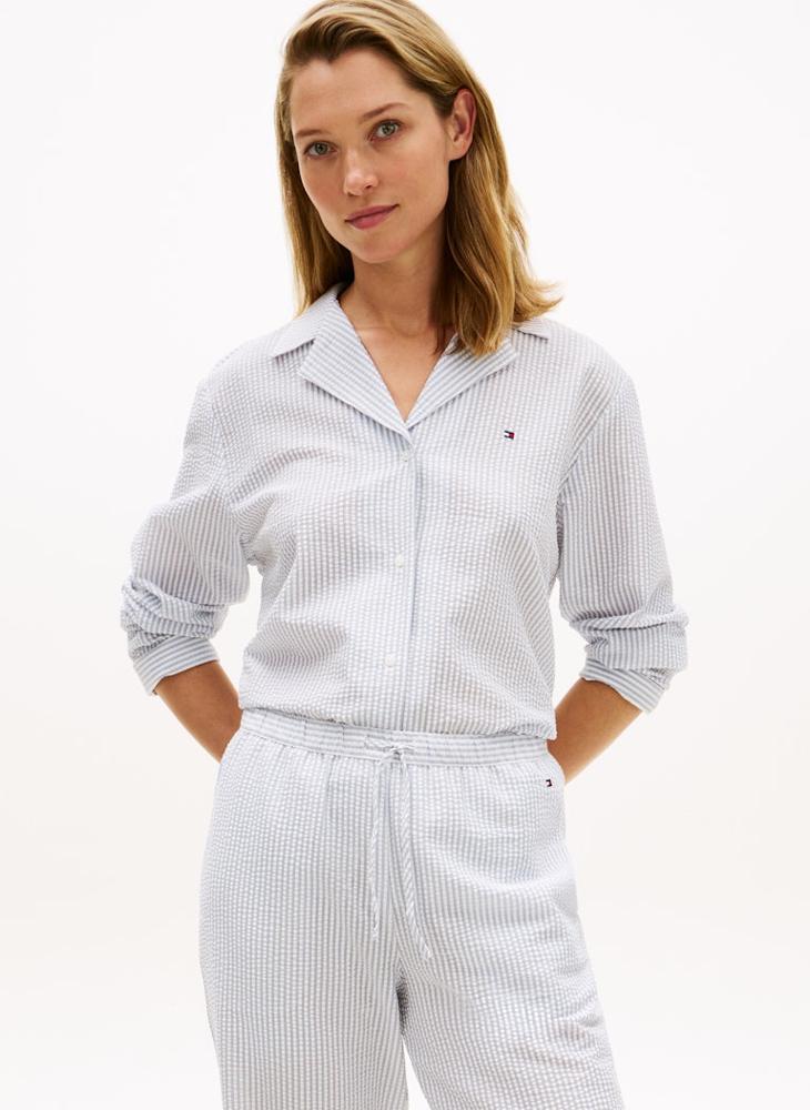 TOMMY HILFIGER Essential Seersucker Pyjama Shirt - Image 1