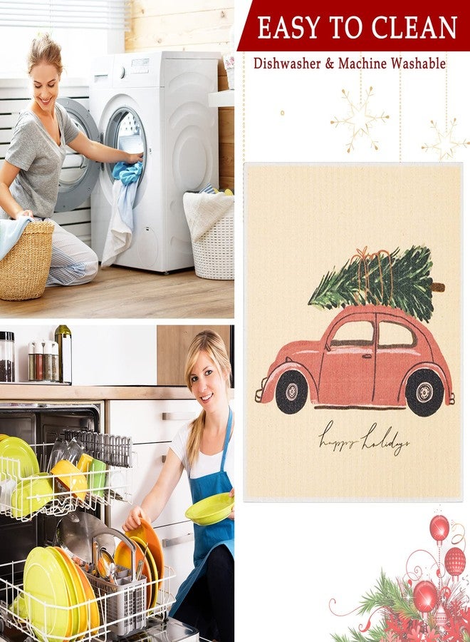 وولاين مجموعة من 6 قطع من مناشف المطبخ السويدية من والين، بتصميم بوهيمي أنيق، قابلة لإعادة الاستخدام والغسل، مصنوعة من القطن، مثالية لعيد الميلاد، مناسبة للخبز والطبخ خلال عطلة الشتاء، مقاس 6.7 × 7.7 بوصة. - Image 3