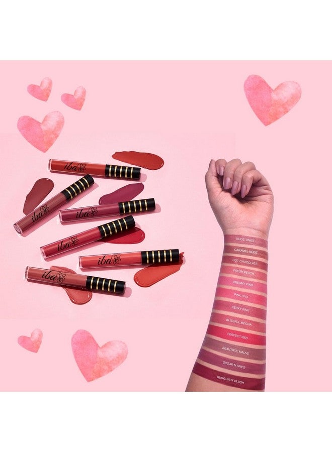 إيبا أحمر شفاه سائل غير لامع من إيبا ماكس - أحمر خدود بورجوندي | غني بفيتامين إي وزيت اللوز | مقاوم للتحول ويدوم طويلاً | مقاوم للماء والتلطخ | لمسة نهائية مخملية غير لامعة وصبغية للغاية | خفيف الوزن ومريح | غير لزج ولا يسبب الجفاف | مكياج الشفاه | 2.6 مل - Image 4