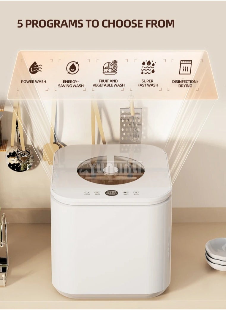 ET-LIFE - Countertop Dishwasher, Installation-Free Automatic Dishwahser, Built-in 6.8L Water Tank, Dual Water Supply Modes, High Temp Disinfection and Hot Air Drying, for Dishes, Baby Bottle, Fruit - Image 1