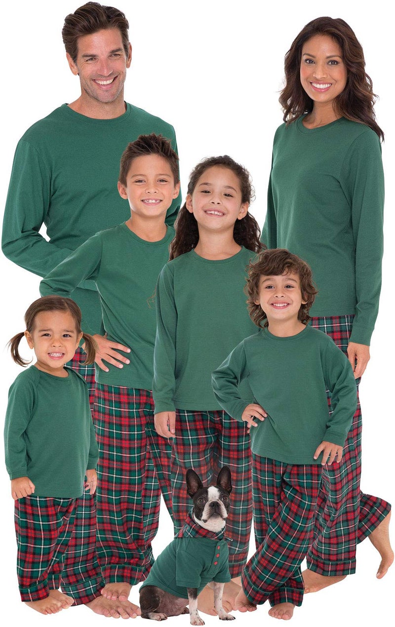 PajamaGram Christmas Pajamas For Family Red Green Plaid Mens XL