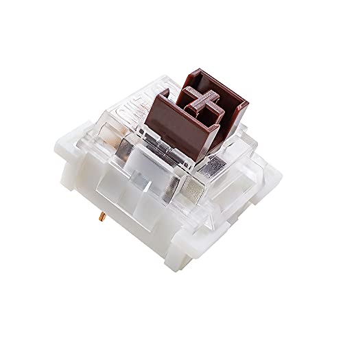 GranVela OUTEMU Medium-Low Profile Brown Switches, 3-Pin 1.6mm Travel Distance Thin Tactile Key switches - 20 Pack - Cherry MX Compatible DIY Replaceable Switches for Mechanical Keyboard - Image 1