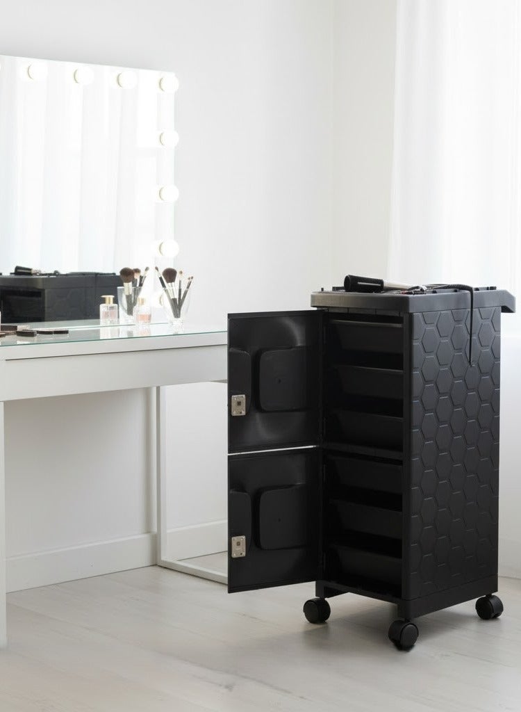 Globalstar Professional 2-Door Salon Trolley with Lock – Multi-Functional Hair Tool Storage Cart - Image 4