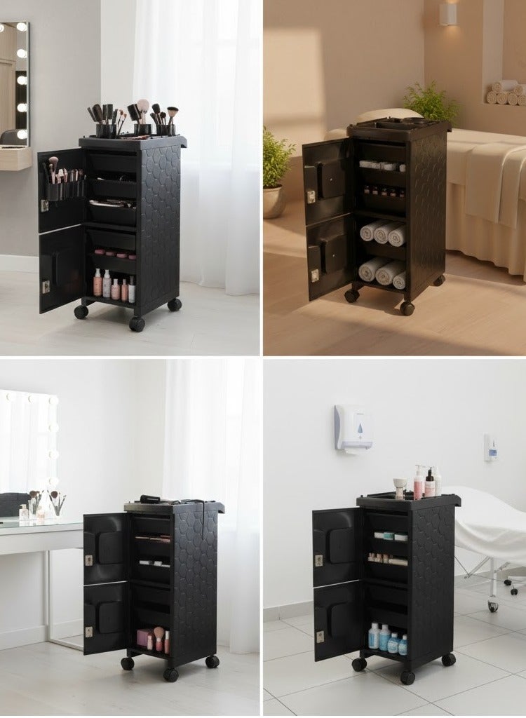 Globalstar Professional 2-Door Salon Trolley with Lock – Multi-Functional Hair Tool Storage Cart - Image 5