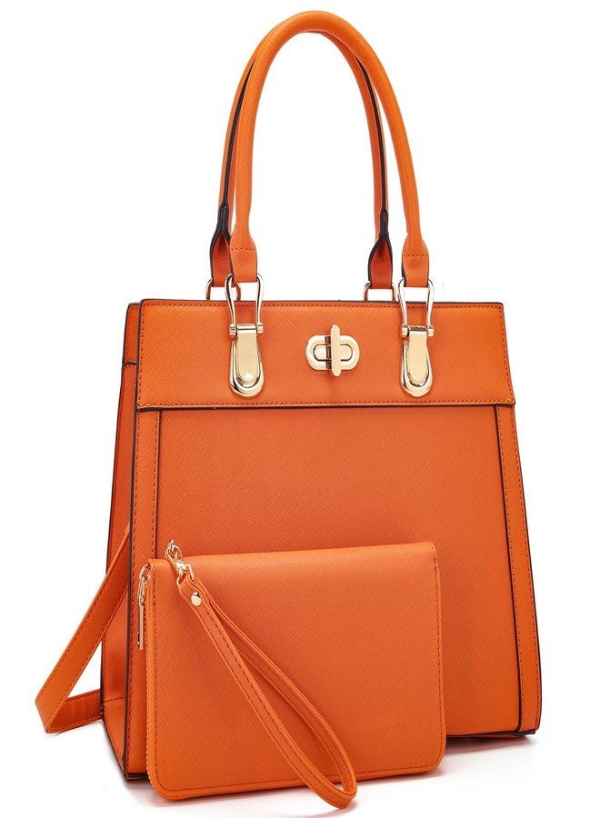 Soperwillton Purse Set Women Tote Handbag Shoulder Bag Top Handle Satchel Work Bag Crossbody Matching Wallet 2pcs - Image 1