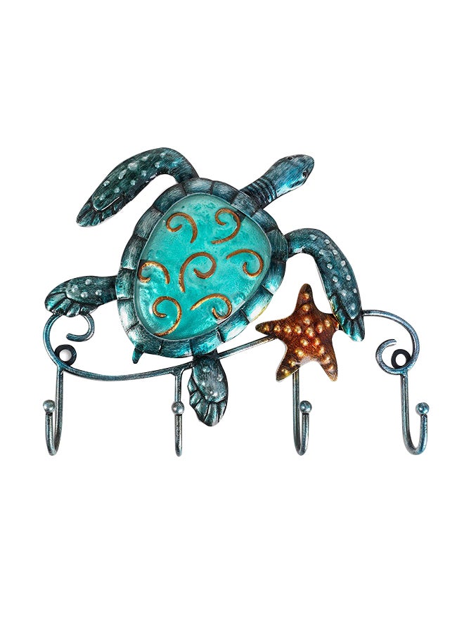 TOOARTS Wall Mounted Key Holder Turtle Wall Hooks Iron Key Hook Rustic Wall Decorative Hook Living Room Bathroom Ornament - Image 1