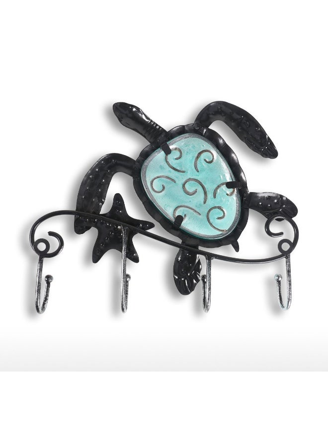 TOOARTS Wall Mounted Key Holder Turtle Wall Hooks Iron Key Hook Rustic Wall Decorative Hook Living Room Bathroom Ornament - Image 2