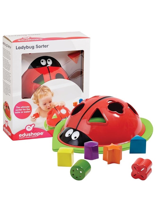 Edushape Ladybug Sorter - Sorting Bathtub Toys - Early Child Development Learning Educational Toy - Toddler Bath Toys - Baby Bath Toys for Toddlers 1-3 Teaches Cause & Effect, Cognitive Skills - Image 3